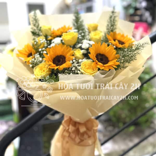 Bó hoa chúc mừng cầm tay 10