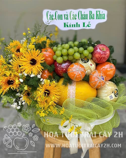 Giỏ trái cây viếng đám tang 057